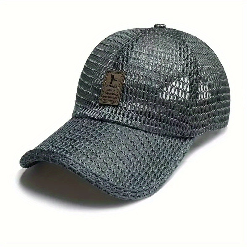 Breathable Golf Trucker Hat Label Patch Unisex Mesh Baseball Cap