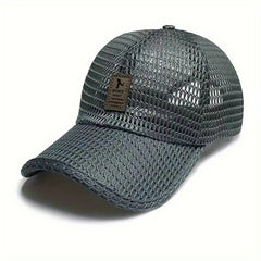 Breathable Golf Trucker Hat Label Patch Unisex Mesh Baseball Cap