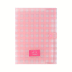 Plaid File Folder A4 Organ Bag PP Layer Student Storage Data