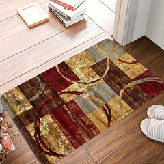 Vintage Circle PVC Floor Mat Soft Geometric Area Rug