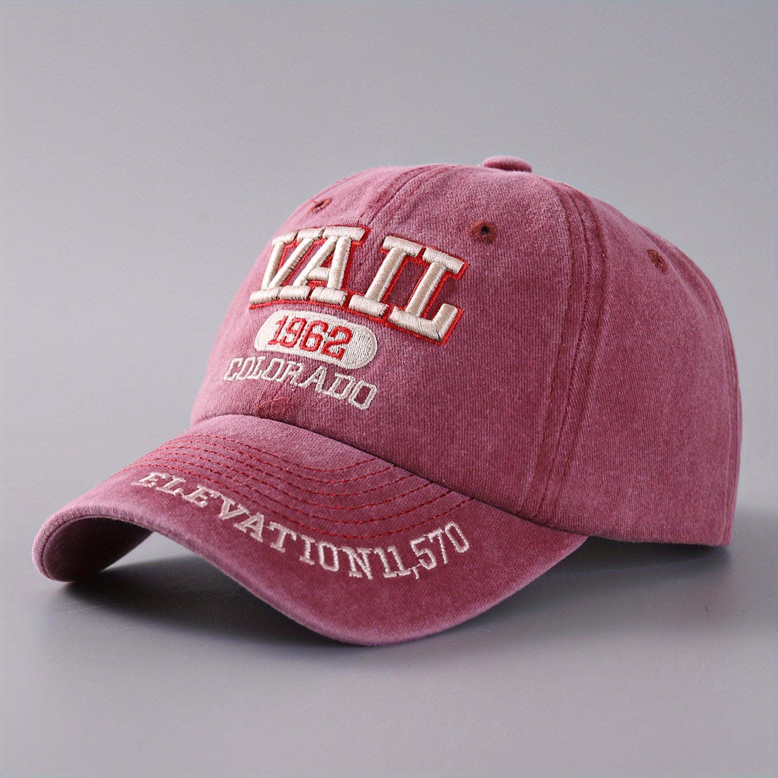 3D Embroidery Letter Baseball Cap Denim Retro Duck Tongue Cap