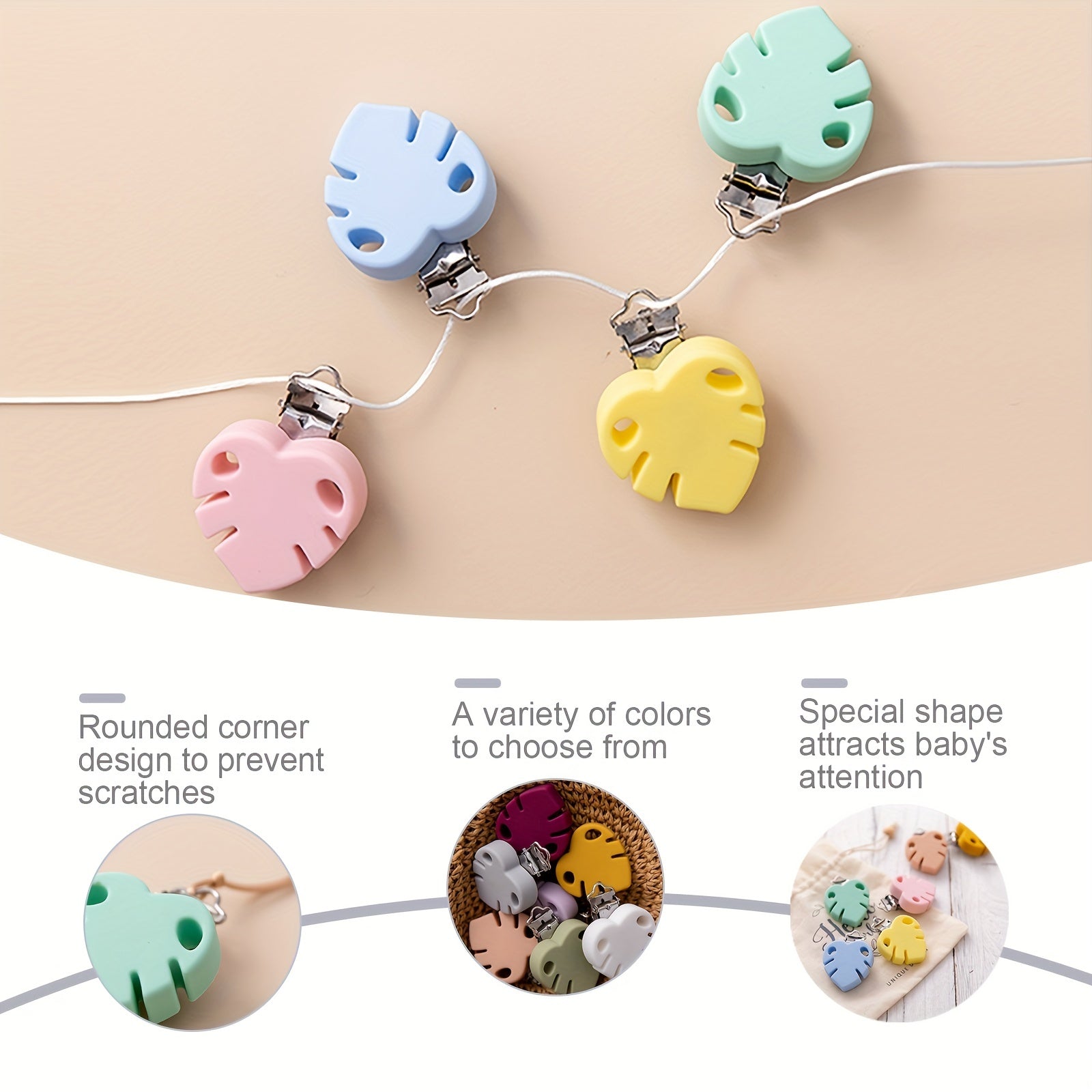 Cute Turtle Pacifier Clip for Babies 0-24 Months
