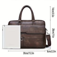 Men's Handbag Shoulder Bag Retro Office Bag Briefcase