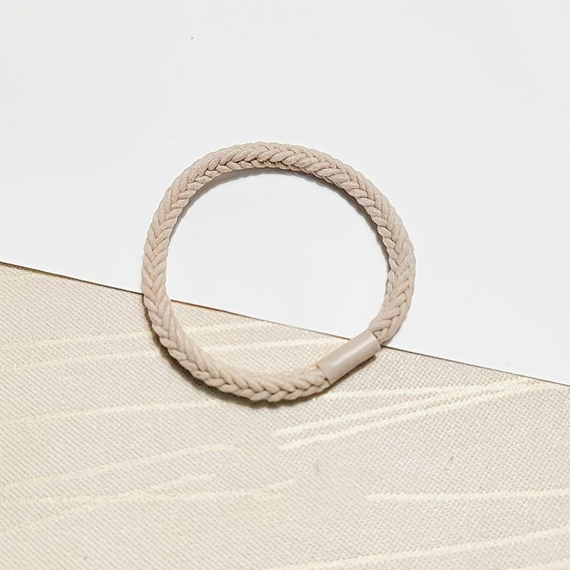 Braided Hair Tie Accessory for Women - Solid Color