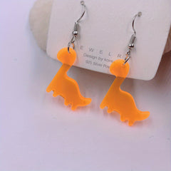 Fun Dino Acrylic Earrings for a Playful Look
