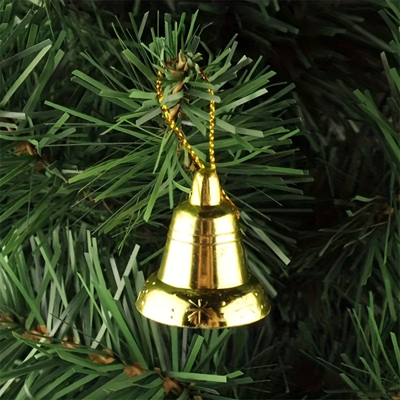 Mini Christmas Bells Ornaments Golden Bell Xmas Tree Decorations Party Supplies