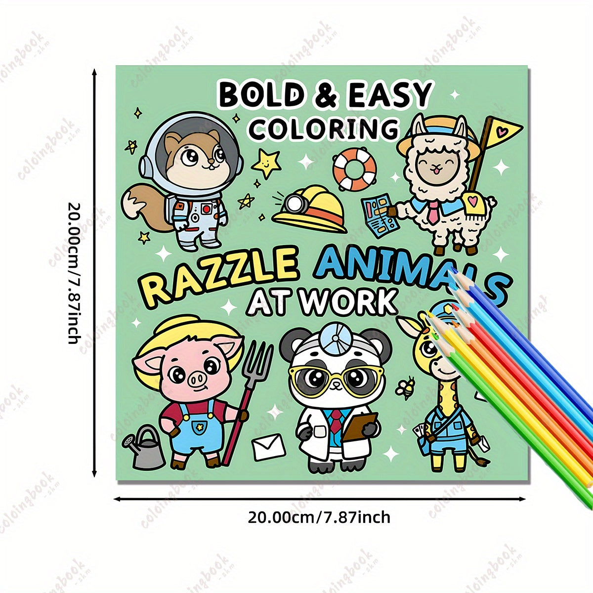 Deluxe Edition Animal Painting Coloring Book 20 Pages