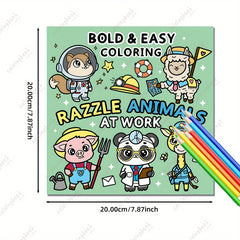 Deluxe Edition Animal Painting Coloring Book 20 Pages