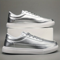 Men's Lace-up Sneakers PU Leather Skate Shoes