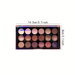 18 Colors Eyeshadow Palette Pearly Shimmer Matte Finish Waterproof Sweat Proof