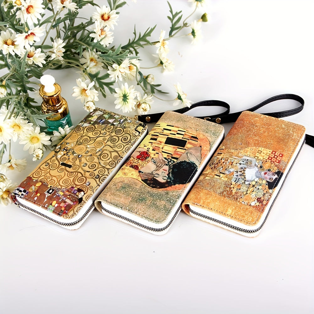 Klimt Symbolist Abstract Pattern Zipper Vintage Clutch Coin Purse
