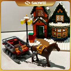 SALYWEE Christmas Post Office Building Blocks Model Toy