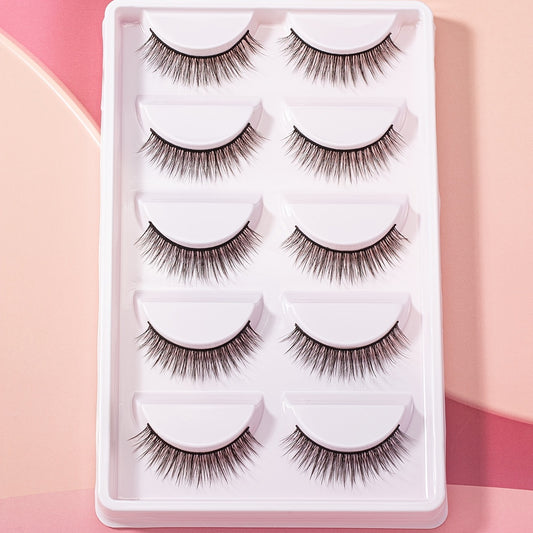 Fluffy 14mm Cat Eye False Eyelashes - Thick Curled Makeup Tools