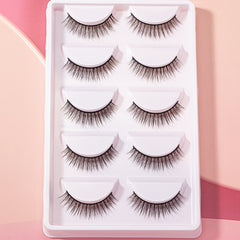 Fluffy 14mm Cat Eye False Eyelashes - Thick Curled Makeup Tools