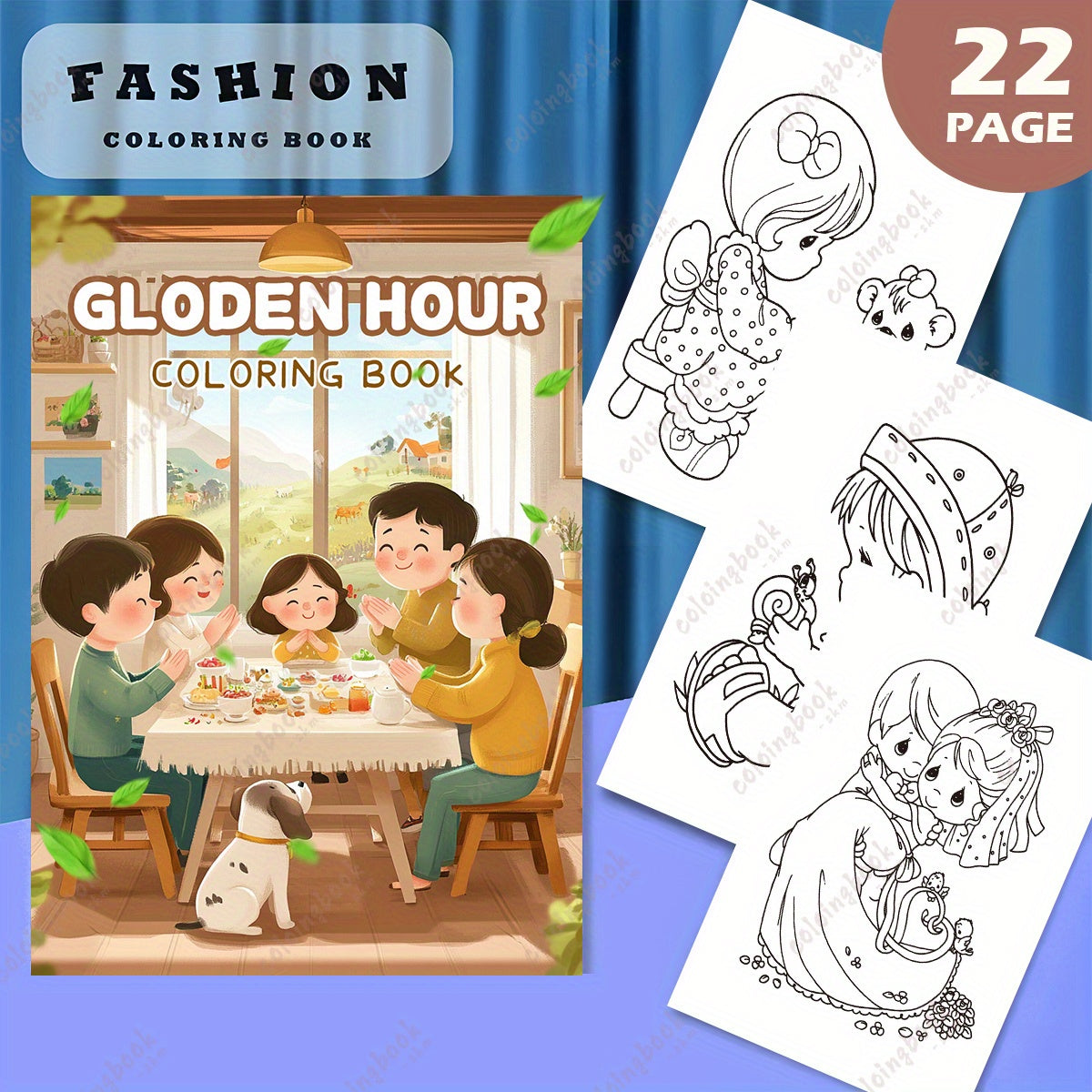 TSC Upgraded Deluxe Golden Hour Painting Coloring Book