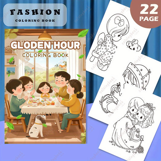 TSC Upgraded Deluxe Golden Hour Painting Coloring Book