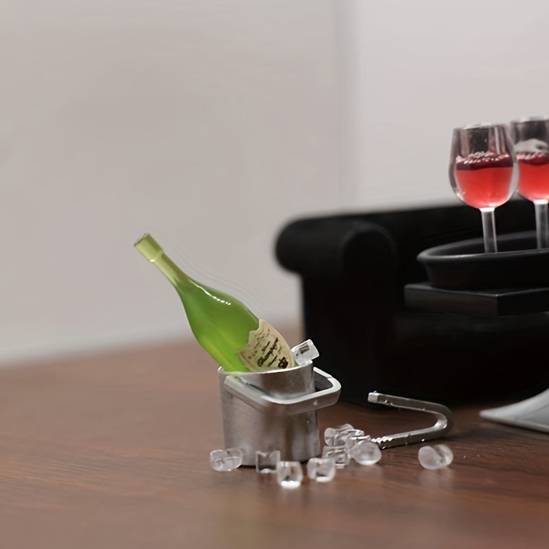 4pcs Dollhouse Wine Glasses 1 12 Mini Dollhouse Cocktail Glasses