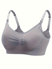 3pcs Front Buckle Wireless Bra Comfy & Push Up Bra