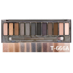 12 Smoky Eyeshadow Palette Hypoallergenic Earth Tones