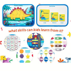 Dinosaur Adventure Felt Learning Board - Light Beige