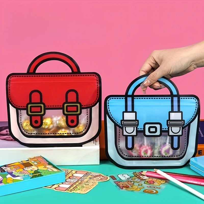 10pcs School Bag Shape Gift Bags Jewelry Bags Treats Bags for Kids' Birthdays