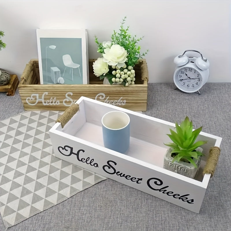 Toilet Tank Storage Box Wooden Bathroom Decor Box Rustic Toilet Paper Storage