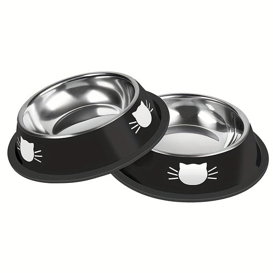 Stainless Steel Cat Bowl Non Slip Base Easy to Clean