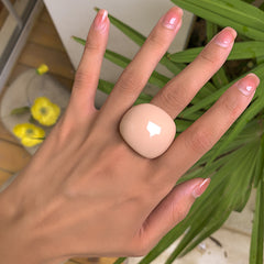 Multicolor Resin Chunky Ring Exaggerated Knuckle Finger Ring for Women