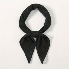Embossed Chiffon Square Scarf Solid Bandana Head Wrap Neckerchief