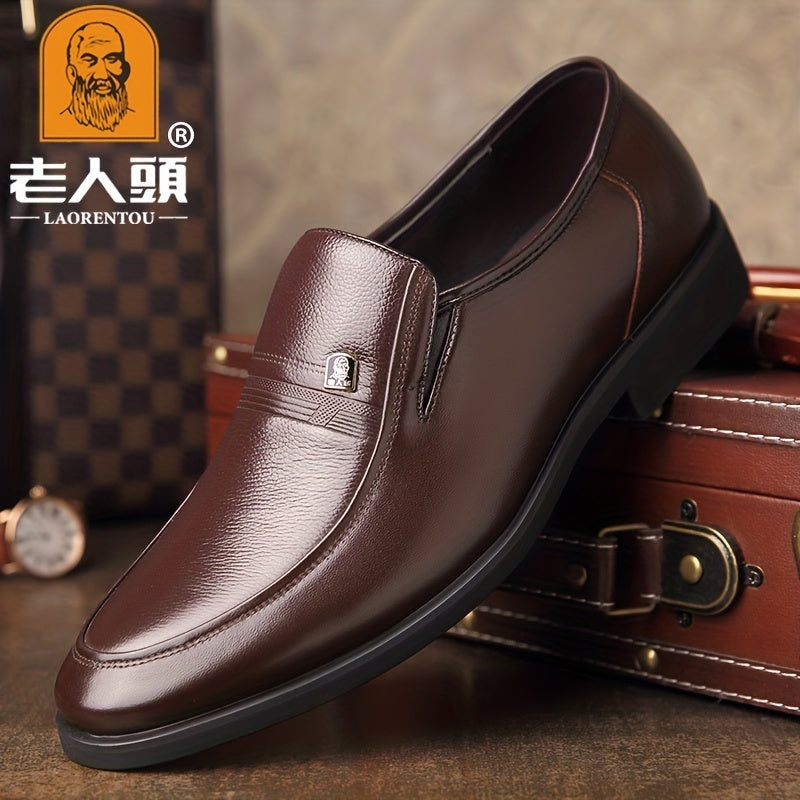 LAORENTOU Men's Leather Loafer Shoes Lightweight Casual Shoes