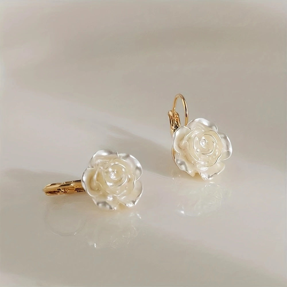 Camellia Dangle Earrings for Women, Summer Party Gift