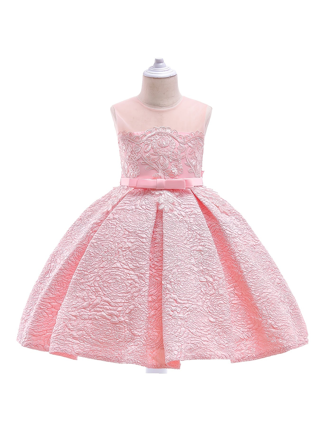 Embroidered Flower Girl Princess Dress for Party, Wedding, Performance