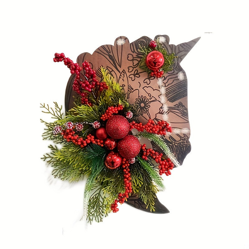 Flower Horse Christmas Wreath Holiday Decoration Room Decoration