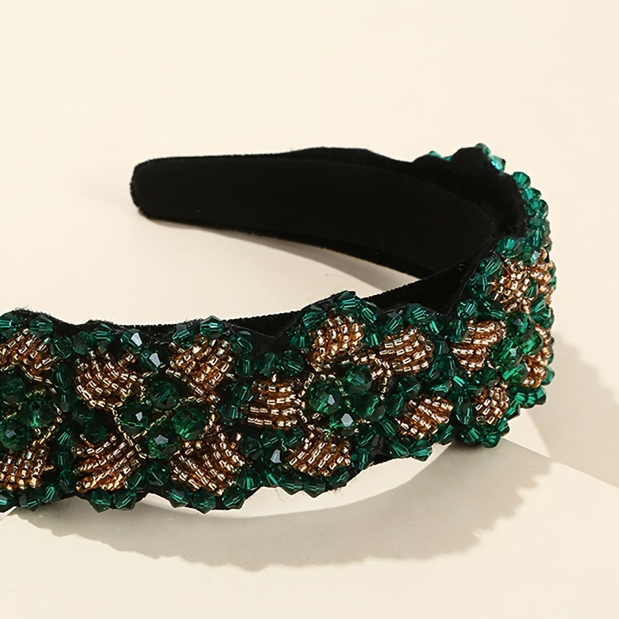 Crystal Rhinestones Headband Hair Accessories Embellished Beaded Headband