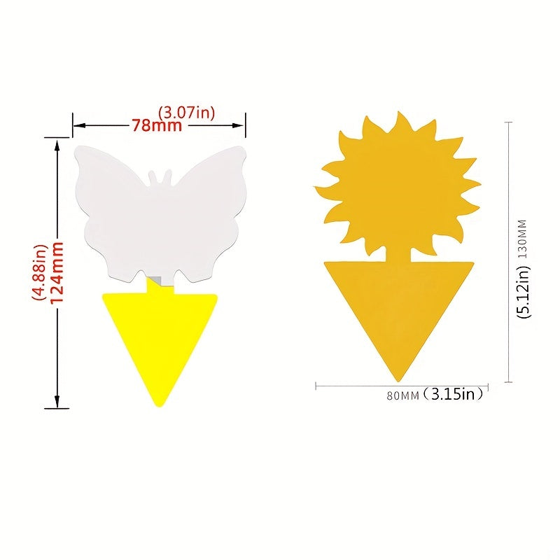 10pcs Garden Double sided Sticky Insect Board Flower shaped Sticky Insect Board