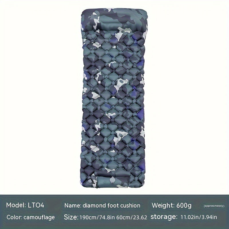 Outdoor Inflatable Pad TPU Sleeping Pad Camping Tent Air Cushion Bed