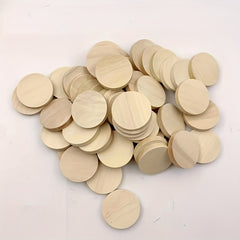 50pcs 5mm Thick Wooden Logs for DIY Projects