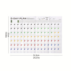 2pcs 100 Days Planner Self Discipline Learning Schedule