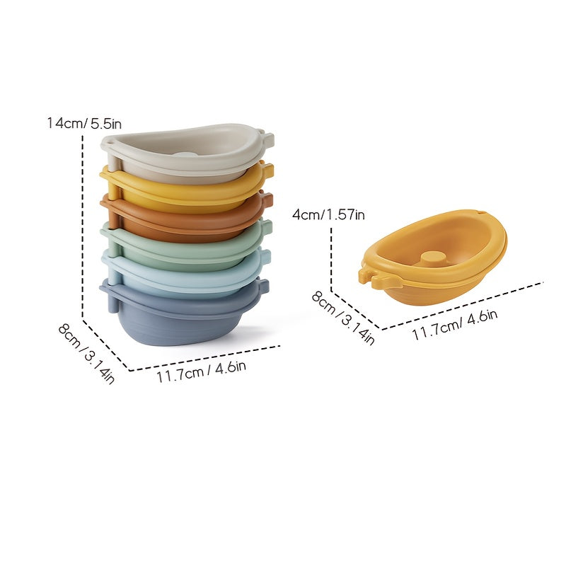 Kids Bathroom Stackable Floating Boat Toy Set