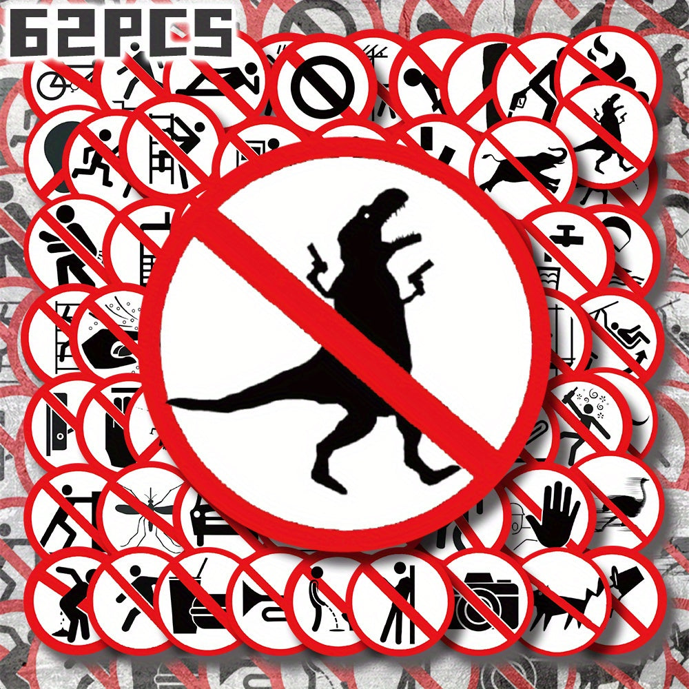 62 Forbidden Marks Theme Stickers for Parties and Back To School