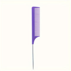 Fine Tooth Rat Tail Teasing Comb Stainless Steel Pin Hair Pick Detangling Comb