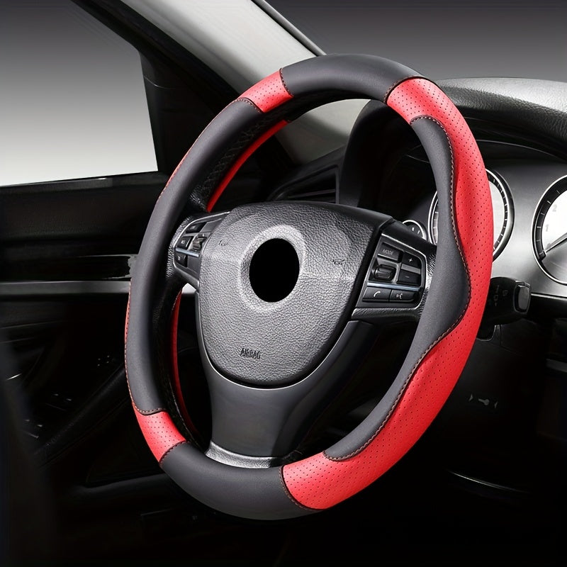 Perforated Leather Steering Wheel Cover for 98% of Models