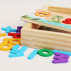 Wooden Language Learning Toy Spell Learning Puzzle Preschool Activities