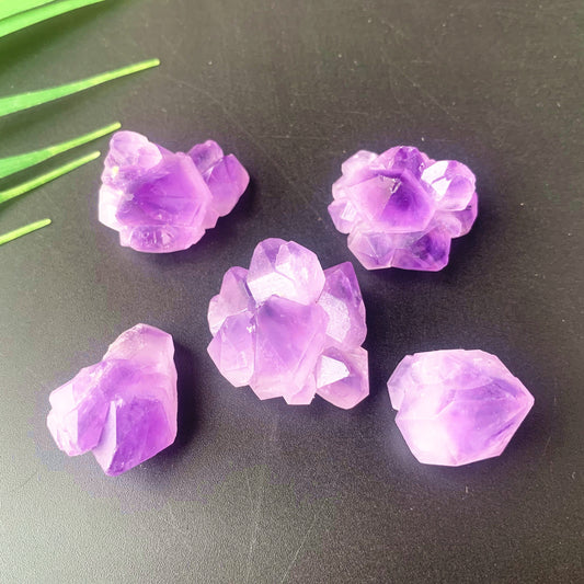 2 Natural Amethyst Flower Cluster Raw Stone Healing Crystals