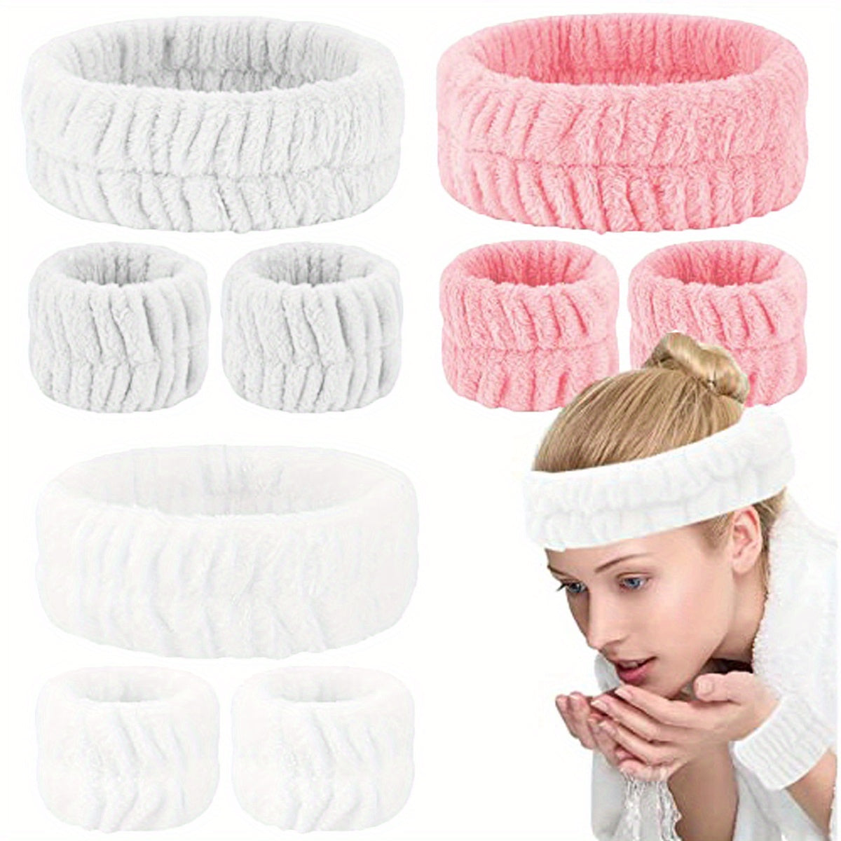 Microfiber Spa Headband for Face Washing & Makeup - Bow Tie Hair Band