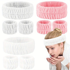 Microfiber Spa Headband for Face Washing & Makeup - Bow Tie Hair Band