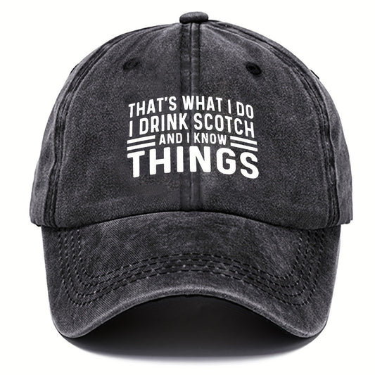 Washed Cotton Baseball Cap Letter Printed Sun Protection Hat