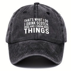 Washed Cotton Baseball Cap Letter Printed Sun Protection Hat