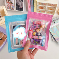 10pcs Holographic Resealable Bags for Small Business Supplies