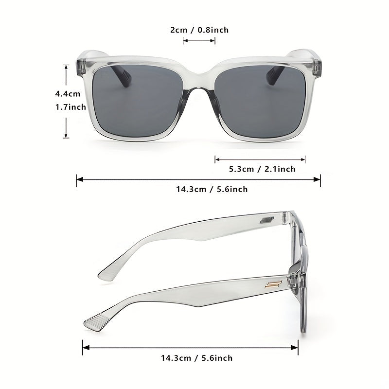 Square Frame Sunglasses Rivet Decor Glasses UV400